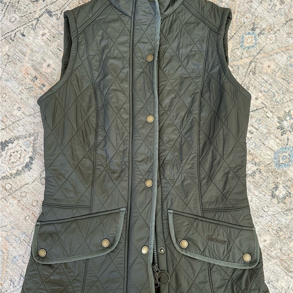 Barbour Olive Calvary Gillet Vest